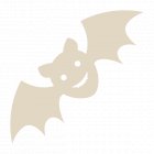 Dřevěná ozdoba Halloween - netopýr 9 cm