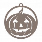 Dřevěná ozdoba Halloween 9 cm