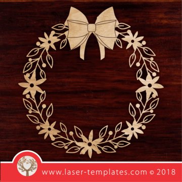 Dřevěný vánoční věnec - Christmas Wreath with Bow 26 cm - Kliknutím na obrázek zavřete