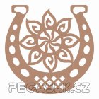 Dřevěná podkova - creative horseshoe 4 - 19 cm