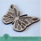 DŘEVĚNÝ MOTÝL - Hand Drawn Butterfly 1
