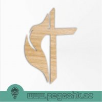 Dřevěný kříž - Fire Cross 20 cm