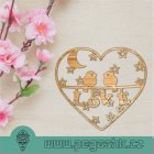 DŘEVĚNÉ SRDÍČKO - Love Heart 9 cm
