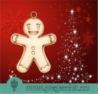 DŘEVĚNÝ PERNÍČEK - Gingerbread Men Keyrings 6
