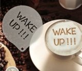 Šablona na zdobení kávy - Wake Up Stencil