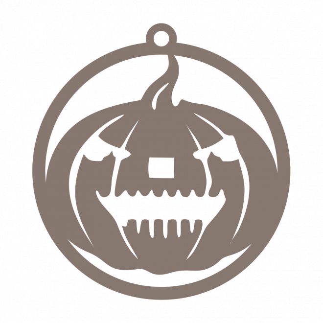 Dřevěná ozdoba Halloween 9 cm - Kliknutím na obrázek zavřete