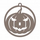 Dřevěná ozdoba Halloween - 026 9 cm