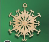 DŘEVĚNÁ VÁNOČNÍ VLOČKA - Christmas snowflake Decoration 9 cm