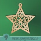 Dřevěná vánoční hvězda - Christmas Decorative Star