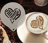 Šablona na zdobení kávy - Heart 1