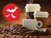 Šablona na zdobení kávy - netopýr