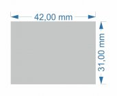 Polotovar na dotvoření - obdélník šedý 3,1 x 4,2 cm
