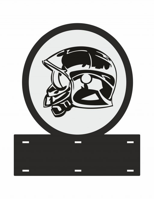 Držák na panáky - hasič helma - Kliknutím na obrázek zavřete