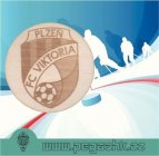 DŘEVĚNÝ PIVNÍ TÁCEK - FC VIKTORIA PLZEŇ 4 + 1 ZDARMA