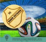 DŘEVĚNÝ PIVNÍ TÁCEK - FC BANÍK OSTRAVA