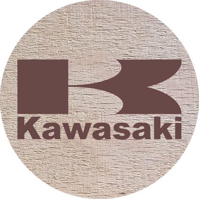 DŘEVĚNÝ PIVNÍ TÁCEK - KAWASAKI - Kliknutím na obrázek zavřete