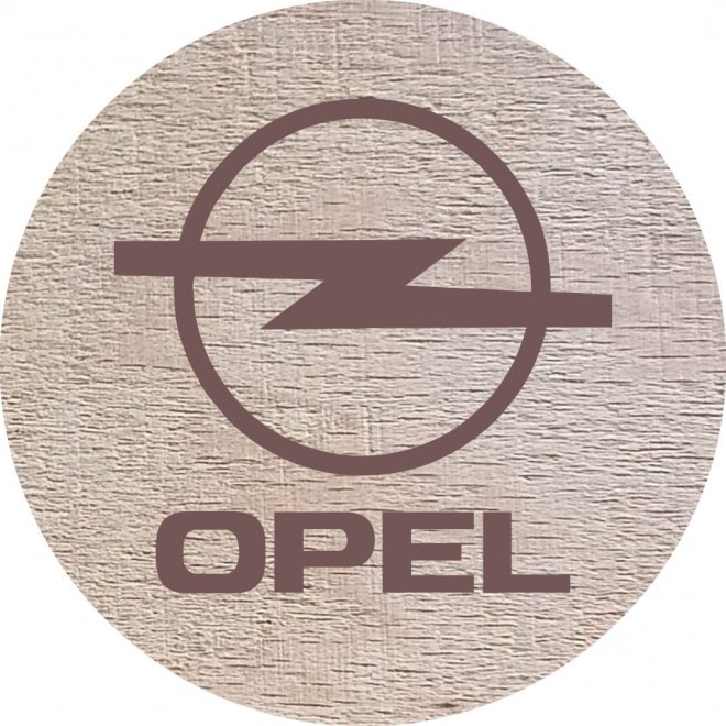 DŘEVĚNÝ PIVNÍ TÁCEK - Opel - Kliknutím na obrázek zavřete