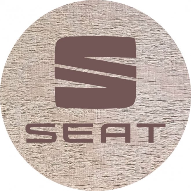 DŘEVĚNÝ PIVNÍ TÁCEK - SEAT - Kliknutím na obrázek zavřete