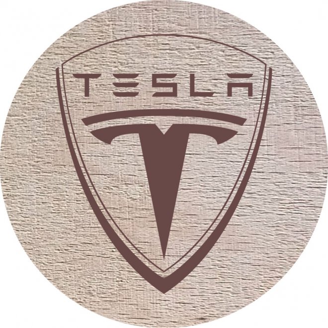 DŘEVĚNÝ PIVNÍ TÁCEK - Tesla - Kliknutím na obrázek zavřete