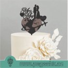 DŘEVĚNÝ SVATEBNÍ ZÁPICH - Travel wedding cake topper