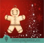 DŘEVĚNÝ PERNÍČEK - Gingerbread Men Keyrings 3