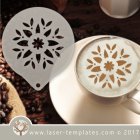 Šablona na zdobení kávy - Snowflake