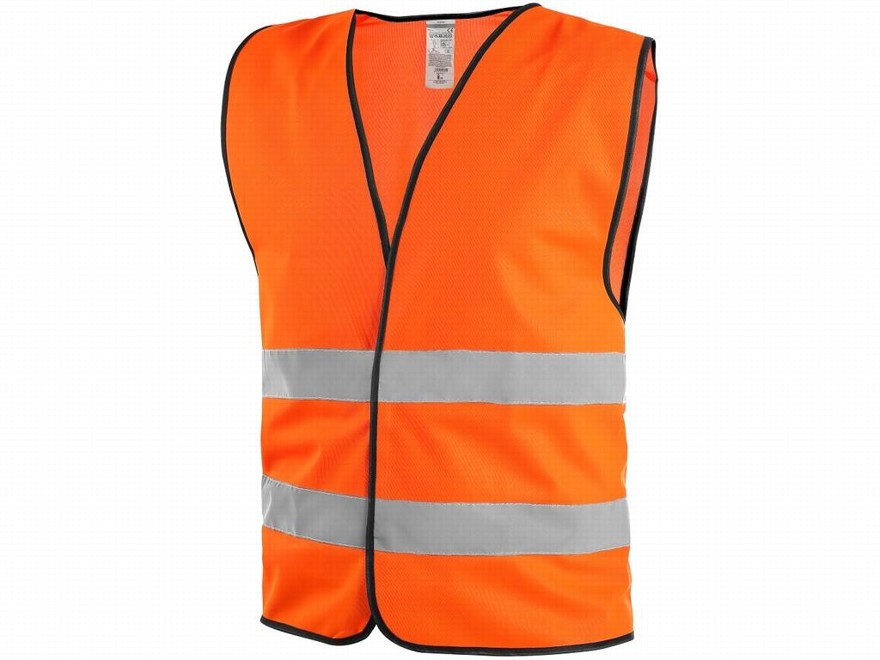 Reflexní bezpečnostní vesta oranžová L/XL - Kliknutím na obrázek zavřete
