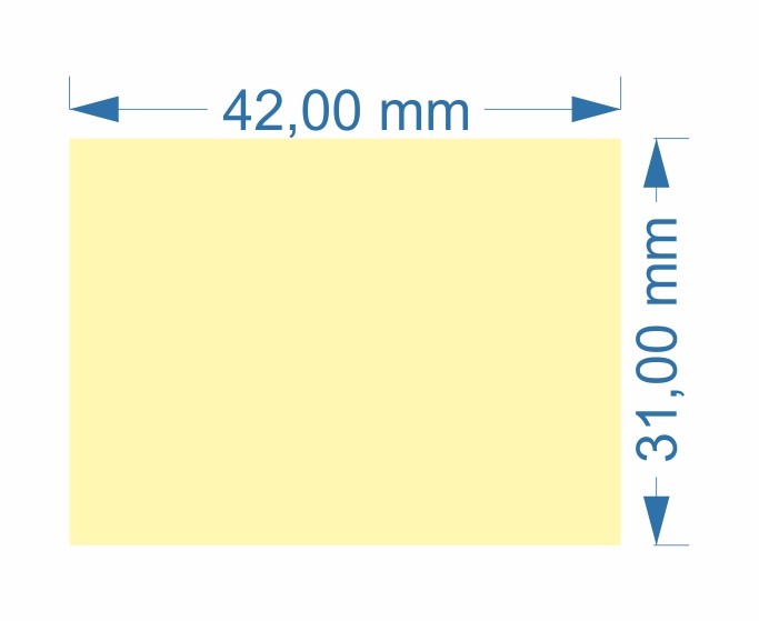 Polotovar na dotvoření - obdélník přírodní 3,1 x 4,2 cm - Kliknutím na obrázek zavřete