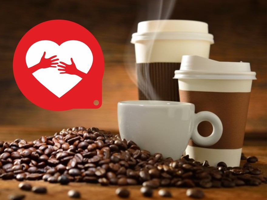 Šablona na zdobení kávy - Srdce ruce - Kliknutím na obrázek zavřete