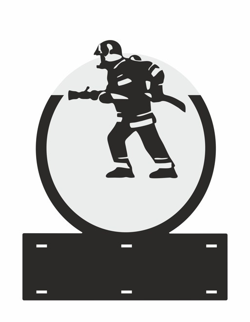 Držák na panáky - hasič - Kliknutím na obrázek zavřete