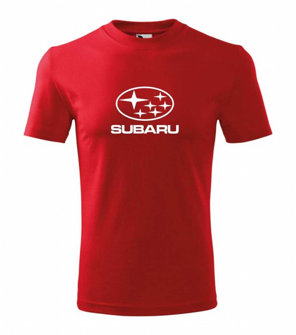 Tričko SUBARU - červená - Kliknutím na obrázek zavřete